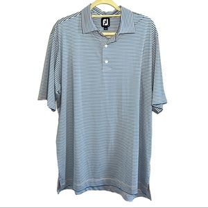 FJ FootJoy Mens Striped Polo Shirt Size XL